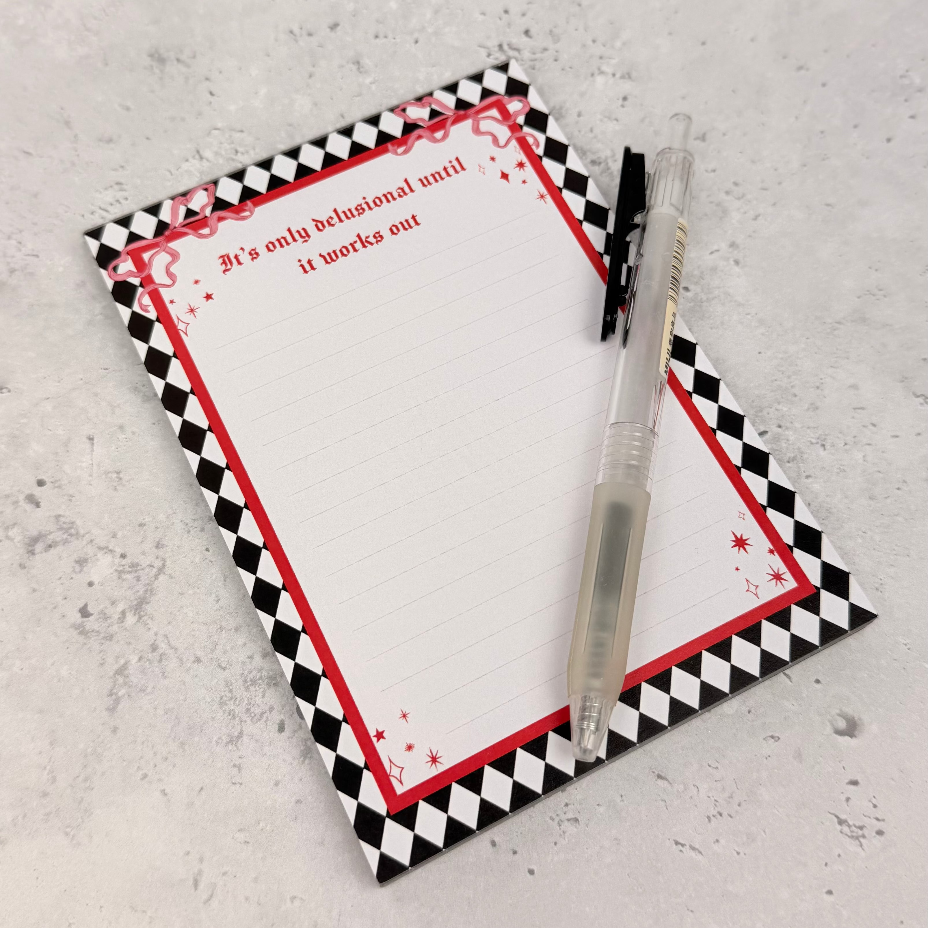 It's Only Delusional Until It Works Out Notepad